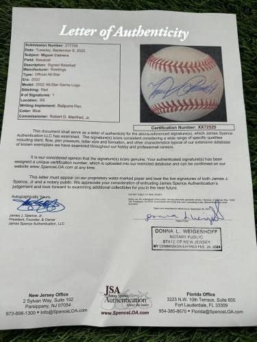Miguel Cabrera Aláírt Baseball 2022 All Star Game SZÖVETSÉG LOA Auto - Dedikált Baseball