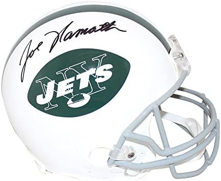 Joe Namath Aláírt New York Jets Hiteles VSR4 1965-77 Sisak SZÖVETSÉG 33373 - Dedikált NFL Sisak