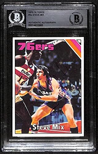 56 Steve Mix - 1975 Topps Kosárlabda Kártyák (Csillag) Osztályozott lenne beégés AUTO - Aláíratlan Kosárlabda Kártyák