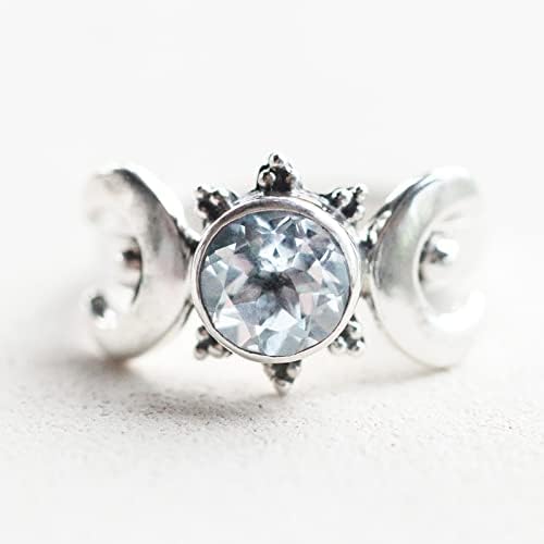 Divat Gyönyörű Vintage Kerek Gyémánt Cirkon Hold Gyűrű a Nők, Eljegyzési Gyűrű, Ékszerek, Ajándékok Hold Kövek, Kristályok