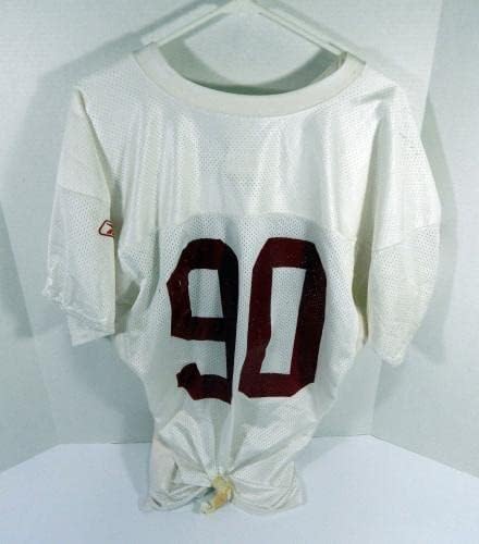 2009-ben a San Francisco 49ers Isaac Sopoaga 90 Játékban Használt Fehér Gyakorlat Jersey XL 1 - Aláíratlan NFL Játék Használt