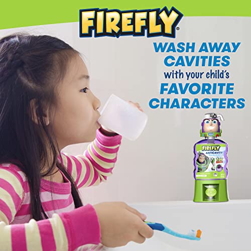 Firefly Anticavity Fluorid Öblítse le, Toy Story, Alkohol Mentes Formula, ADA Elfogadott, Segít Megelőzni a Fogszuvasodást, Buborék