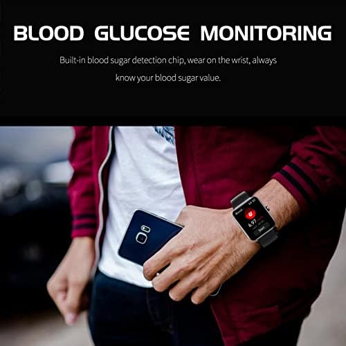 F57l Vércukorszint Ellenőrzése Smartwatch - Non-invazív Vércukor Vizsgálat Intelligens Karóra pulzusmérő | Kalória Lépés Számláló | Vérnyomás