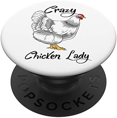 Vicces Csirke Lány Őrült Csirke Hölgy PopSockets Cserélhető PopGrip