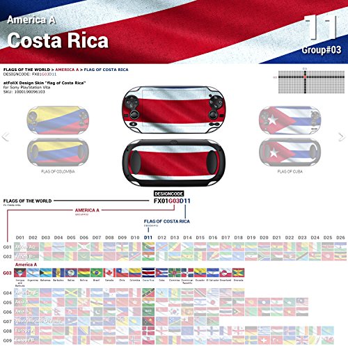 Sony PlayStation Vita Design Bőr, zászló, Costa Rica Matrica a PlayStation Vita