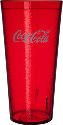 Carlisle FoodService Termékek Rakható Étterem SAN Műanyag Coca-Cola Pohár/Bögre, 24 oz, a Rubinvörös (Csomag 72)