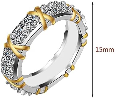2023 Új Ékszer Gyűrű Női Elegáns Pár Ajándék Cirkon Csillogó Évforduló Tartozék Gyűrűk Mérete 11 (white5, Egy Méret)