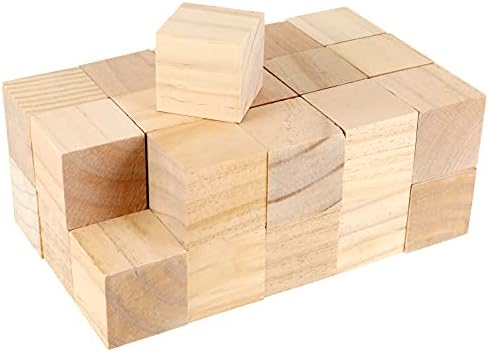DIKNAAM 50 DB 2 Colos, Fából készült Kocka, Befejezetlen Fa Tömb, Fa építmények Kézműves, Faragás, DIY Projekt