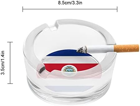 Costa Rica Zászló Cigaretta Üveg Hamutartó Kerek Dohányzás Jogosultja Ash Tálcát Home Hotel Asztali Dekoráció