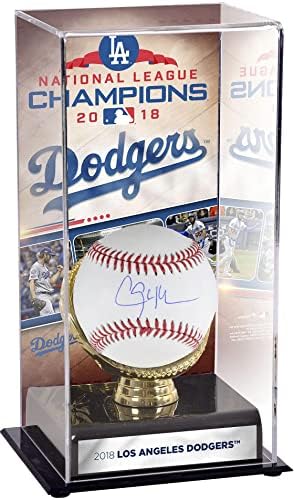 Clayton Kershaw Los Angeles Dodgers Dedikált Baseball 2018-ig a Nemzeti Liga, Bajnokok Szublimált Kijelző Esetben a Kép - Dedikált