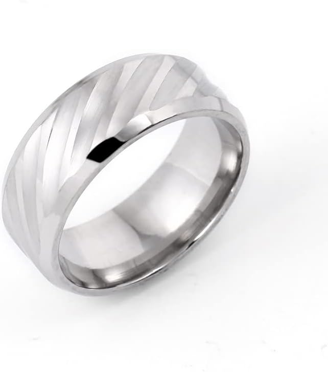Koleso 8 mm-es Ezüst Gyűrű Víz Hullám Gyűrűk A Férfi, mind a Nők Személyre szabott Gyűrűk Testre Vésett Gyűrű-62526