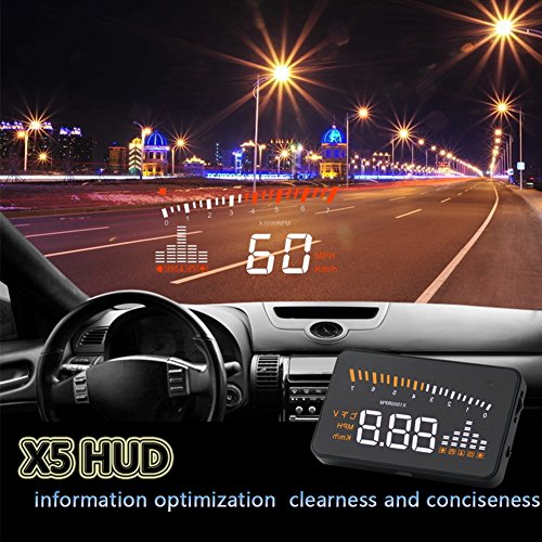 Heads Up Display, Kocsi, Autó, Teherautó, OBD II HUD Head Up Display Színű LED Projektor Sebesség Figyelmeztető Rendszer GPS Heads