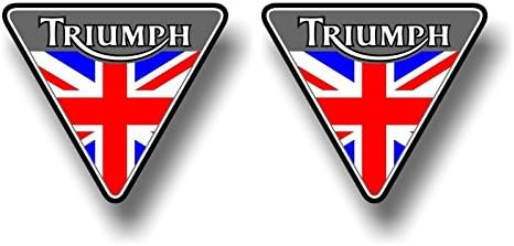 2 Motoros Brit Zászló 9 Háromszög Vinyl Matricák Bonneville Matricák ((2) 8x 9)