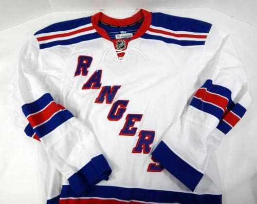 A New York Rangers Játék, Üres Kiadott Fehér Távol Jersey Reebok 58 DP40473 - Játék Használt NHL-Mezek