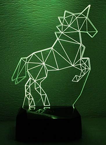 3D Éjjeli Lámpa 9 Lámpa Touch-Kapcsoló LED 7 Színek Dekor/Beltéri Áll/Születésnapi Ajándék/Karácsonyi 10oz (Egyszarvú)