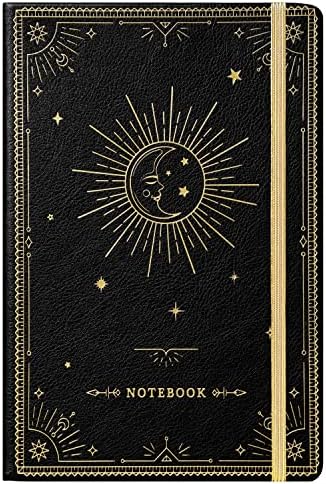 Kimondta, Notebook/Journal – Prémium Vastag Papír Műbőr Klasszikus Írás Notebook Zseb + Oldal Elválasztó Ajándékok, Sávos, Nagy,
