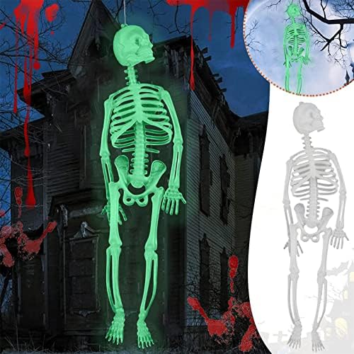 EOFLW Halloween Dekoráció Szellem Fesztivál Kellékek Bár KTV Jelenet Horror Világító Koponya Különböző Méretű Világító Medál,90