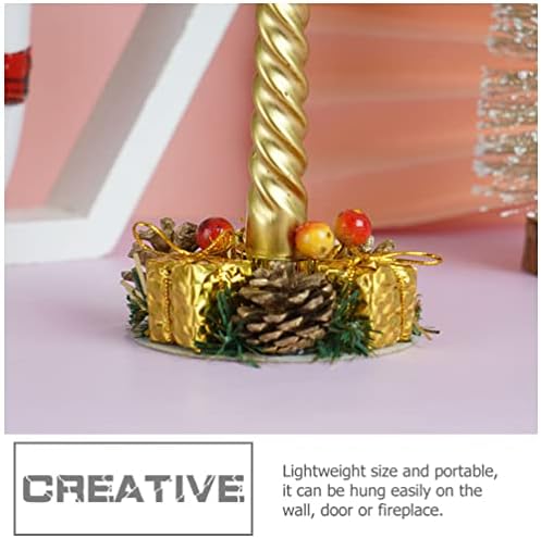 Karácsonyi teamécses Tartó: Mini Karácsonyi Gyertya, Koszorú Karácsonyi gyertyatartó Gyűrű Berry fenyőtoboz Dekoráció 4db