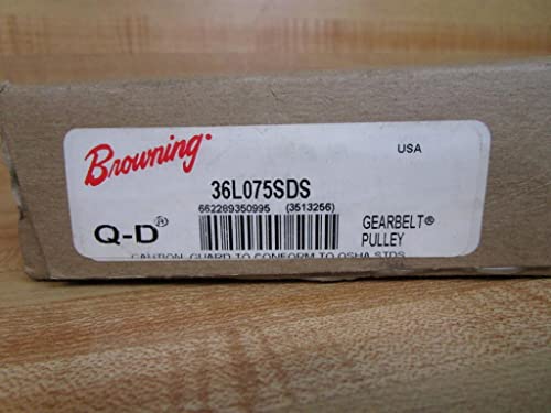Browning 36L075SDS Acél Gearbelt Csigák Q-D Perselyek a L075 Övek, 3/8 Szurok, 0.75 Széles, 1 Karimás Csiga