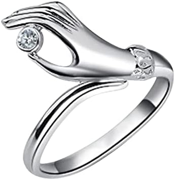 Strasszos Kristály Női Gyémánt Eljegyzési Gyűrűk Lányok divatos Pontosvessző anyák Napja Gyűrű, Gyönyörű, Kreatív Ékszer Szerelem