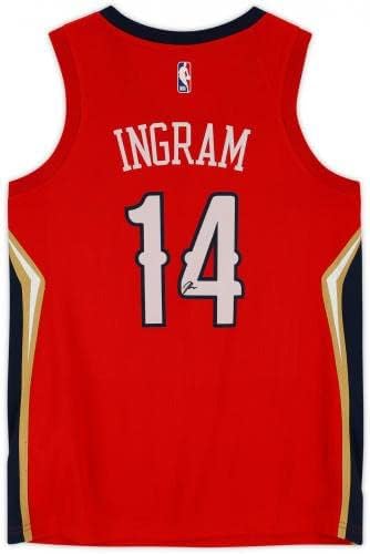 Brandon Ingram New Orleans Pelicans Dedikált Piros Nike Swingman Jersey - Dedikált NBA Mezek