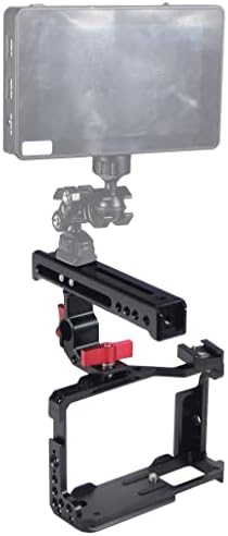 FEICHAO Kamera Ketrec Monitor Állvány: Rugalmas 3/8 Elhelyezése Viszont 1/4 Mágikus Kézi Fogantyú Szett - Univerzális Ketrec Protector Kompatibilis
