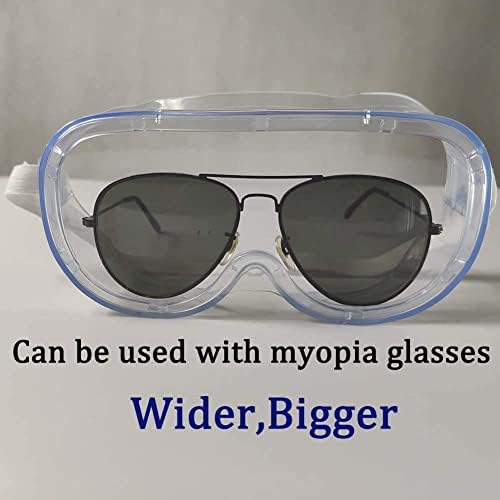 ObboMed NEKEM-1902 Védő Anti Köd Ellenálló Labor Védőszemüveget Állítható Pánt Védelem Át a Szemüveg Széles-vision