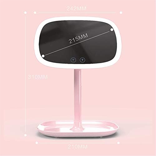 Hiúság tükör Pulton Kivilágított Smink Kozmetikai Tükör 10x-es Nagyító Újratölthető Touch Control 360 fokban Forgatható Asztali
