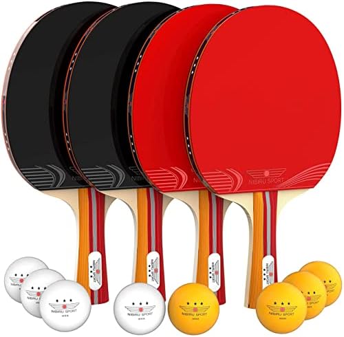 NIBIRU SPORT Ping-Pong Lapát Szett - Szakmai asztalitenisz Ütőket, Labdákat, Tároló Esetben - asztalitenisz Ütők & Játék Tartozékok