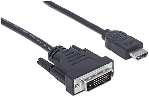 Manhattan DVI-HDMI Kábel - 6ft - HDMI Férfi DVI-D Férfi 24+1 Nagy Sebességű Bi-Directional Adapter Kábel Támogatja a 1080P HD-a