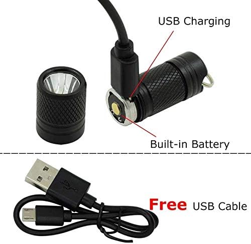 LHLLHL Hordozható Mini LED-es Zseb Elemlámpa USB Akkumulátor, Vízálló Fehér Fény Kulcstartó Zseblámpa Szuper Kis Lanterna