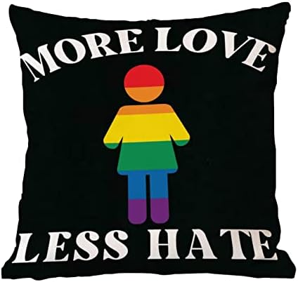 A nemek közötti Egyenlőség LGBTQ Meleg Büszkeség Leszbikus Párnát Fedezze Még Kevésbé Szeretik Utálom a Meleg párnahuzat párnahuzat Valentin