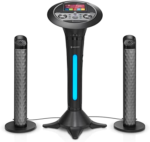 Éneklő Gép ISM1080 Prémium Wi-Fi Karaoke Rendszer, 7 Érintőképernyős Kijelző, 200W Teljesítmény & magában Foglalja a 2 Mikrofon,