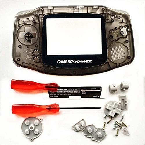 Ház a hüvely Fedél Csere Nintendo Gameboy Advance a GBA Vezető Gumi Pad Csavarhúzó (Tiszta Fekete)