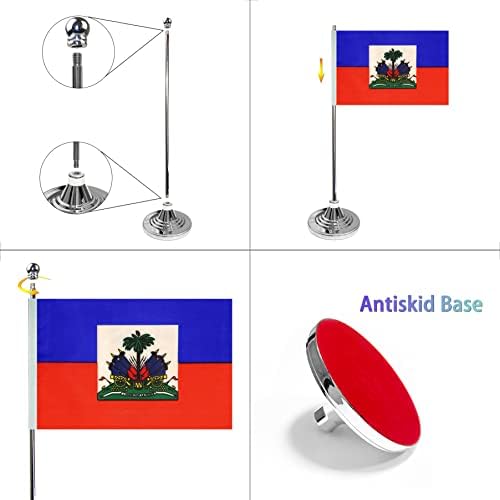 WXTWK 2 Csomag Haiti Zászló Haiti Asztal Zászló Kis Mini Haiti Táblázat Zászlók A talpat,Home Office Fesztivál Események, Ünnepi Dekoráció
