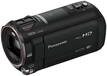 Panasonic Full HD videokamera Videokamera HC-V770, 20X Optikai Zoom, 1/2.3 Hüvelykes, BSI Szenzor, HDR Képkészítés, Wi-Fi