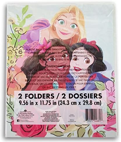 Hercegnő Barátnők, Hogy Ragyog Mappák Bundle - Ariel, Rapunzel, Tiana, Moana, Hófehérke - sor Két 3-Lyukú 2-Pocket Portfólió