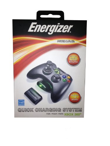 Xbox 360 Energizer Töltő Rendszer w/ 1 Akkumulátor - Fekete