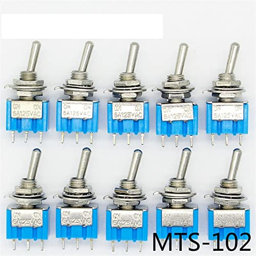 10pc Kék Mini MTS-102 3-Pin SPDT AZ-6A 125VAC Miniatűr Kapcsoló Kapcsolók