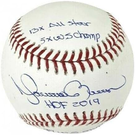 Mariano Rivera New York Yankees Aláírt OMLB Karrier Statisztika Multi-Insc Baseball SZÖVETSÉG - Dedikált Baseball