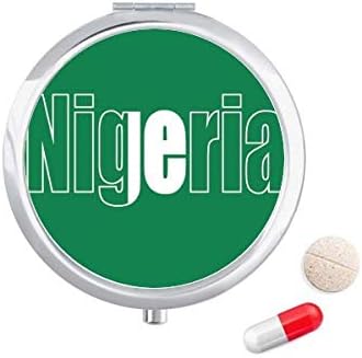 Nigéria Ország Zászló Neve Tabletta Esetben Zsebében Gyógyszer Tároló Doboz, Tartály Adagoló