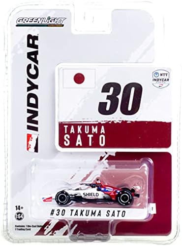 Greenlight Gyűjthető Dallara IndyCar 30 Takuma Sato Rahal Letterman Lanigan Racing NTT IndyCar Sorozat (2021) 1/64 Fröccsöntött Modell