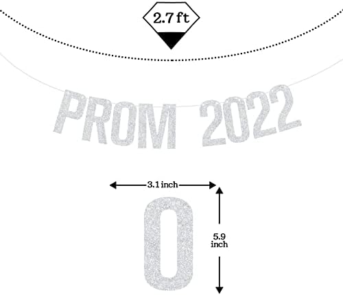 A bál 2022 Banner, Szalagavató Dekoráció, Osztály 2022 Sármány Gaarland, 2022 Érettségi Party Dekoráció Ezüst Glitter