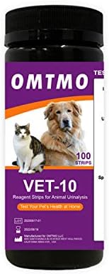 omtmo [100 Csík] Állatorvos-10 Kisállat Egészségügyi Vizelet Reagens Csík a Kutyák, Macskák, vizeletvizsgálat, 10 Paraméter Teszt
