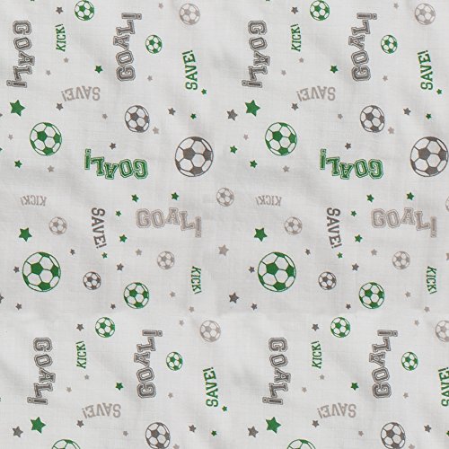 Bacati Soccerball Zöld/Szürke Muszlin Steppelt Változó Pad Borító