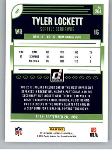 2018 Donruss Foci 264 Tyler Lockett Seattle Seahawks Hivatalos NFL Trading Card