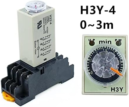 NUNOMO H3Y-4 0-3M Áram OnTime Késleltetés Időzítő Relé DPDT 14Pins H3Y-4 DC12V dc 24 vac AC110V AC220V (Méret : dc 24 vac)