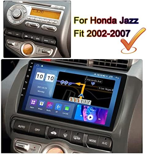 Dupla Din Android 11 Autorradio Autó Sztereó 9 inch Autó Multimédia Lejátszó Navigáció a Honda Jazz Illik 2002-2007 4G WiFi, BT