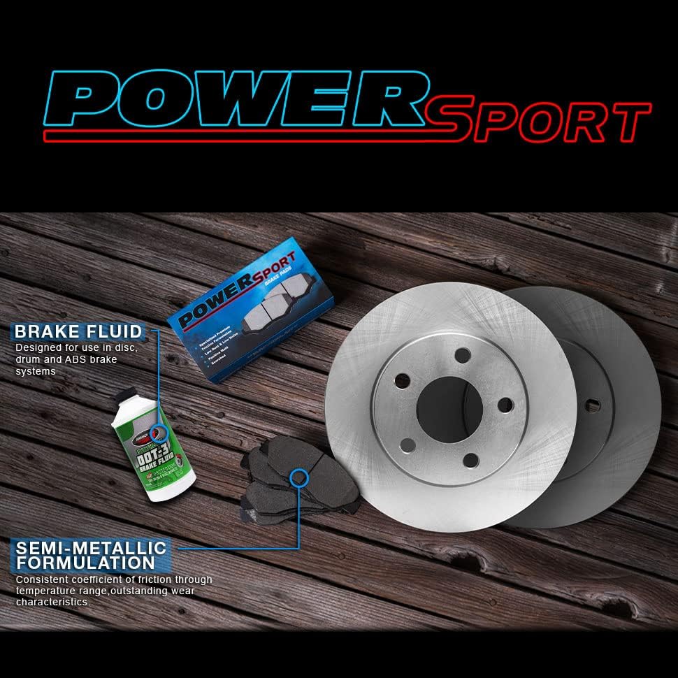 Power Sport Elöl Hátul Fékek Rotorok Készlet |Első Hátsó fékbetétek| Fék Mellett pedig Párna| Félig Fémes fékbetétek, valamint Rotorok BLBC.59008.03