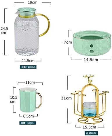 XWOZYDR Víz Kupa Meghatározott Délutáni Tea Tea Set Víz Set Home Nappali Északi Kerámia teáscsésze Virág Teáskanna (Szín